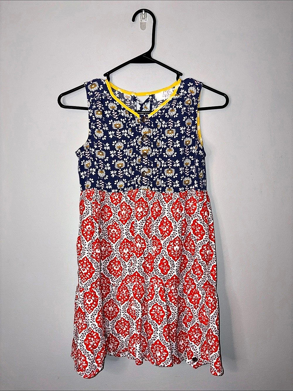Matilda Jane Girls Floral Sleeveless Dress Red & Blue Size 12